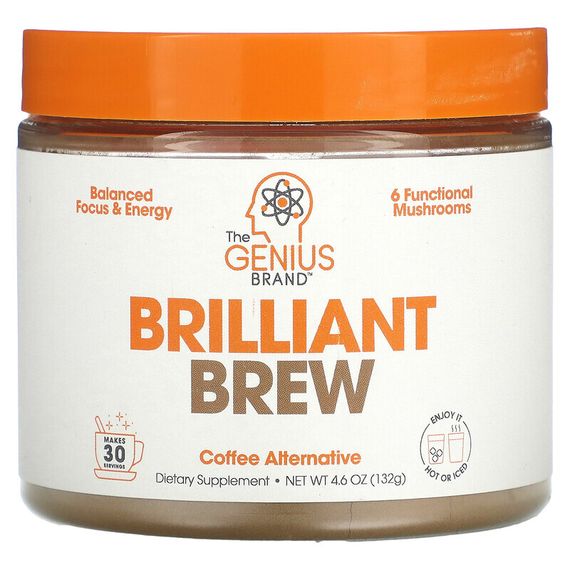 The Genius Brand, Brilliant Brew, альтернатива кофе, 132 г (4,6 унции)
