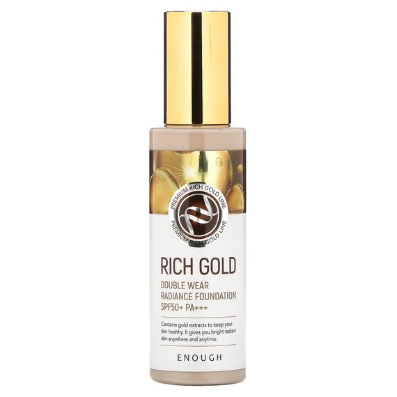 Enough, Rich Gold, тональная основа Double Wear Radiance SPF50 + PA +++, № 13, 100 г (3,53 унции)