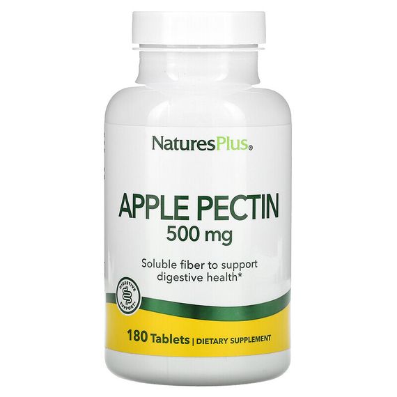 NaturesPlus, яблочный пектин, 500 мг, 180 таблеток