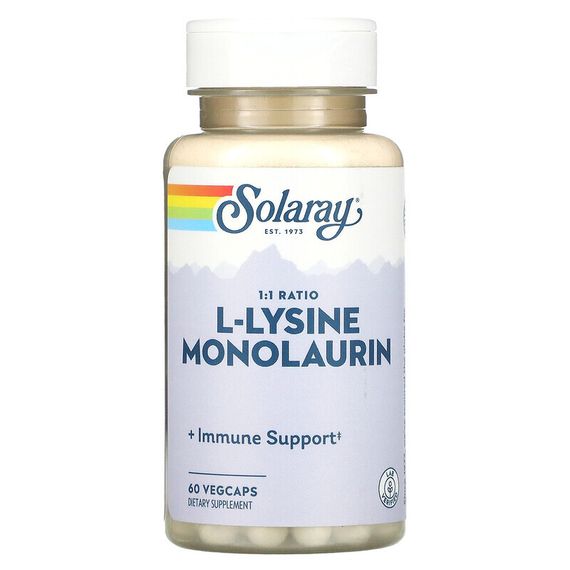 Solaray, L-Lysine Monolaurin 1:1 Ratio, 60 VegCaps