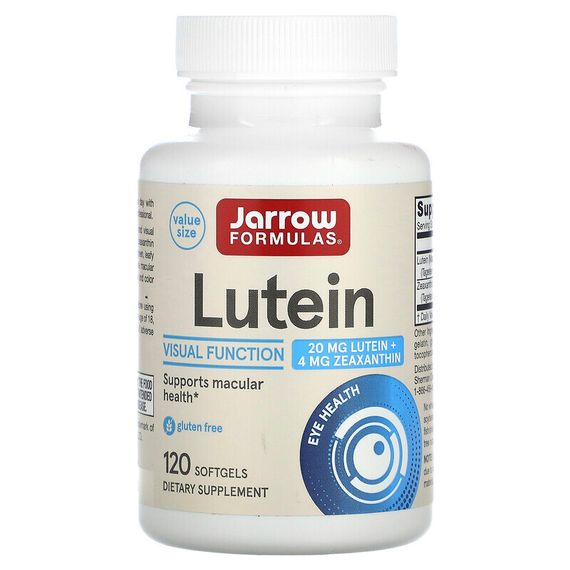 Jarrow Formulas, лютеин, 20 мг, 120 капсул
