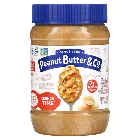 Peanut Butter &amp; Co., Crunch Time, арахисовая паста, 454 г (16 унций)