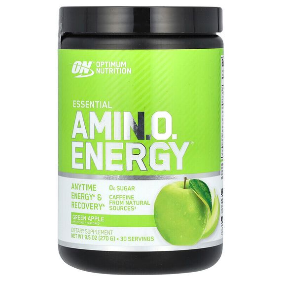 Optimum Nutrition, ESSENTIAL AMIN.O. ENERGY, зеленое яблоко, 270 г (9,5 унции)