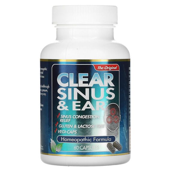 Clear Products, Clear Sinus &amp; Ear, 60 капсул