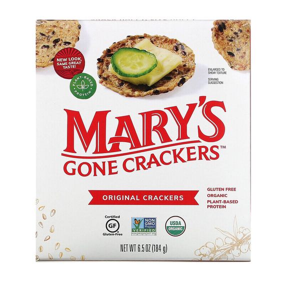 Mary&#39;s Gone Crackers, крекеры, оригинальный вкус, 184 г (6,5 унции)