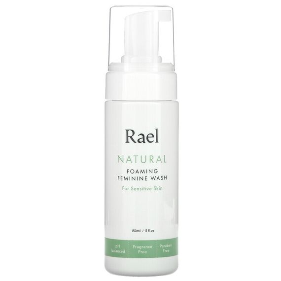 Rael, Inc., Натуральное пенящееся средство для женской гигиены, для чувствительной кожи, без отдушек, 150 мл (5 жидк. Унций)
