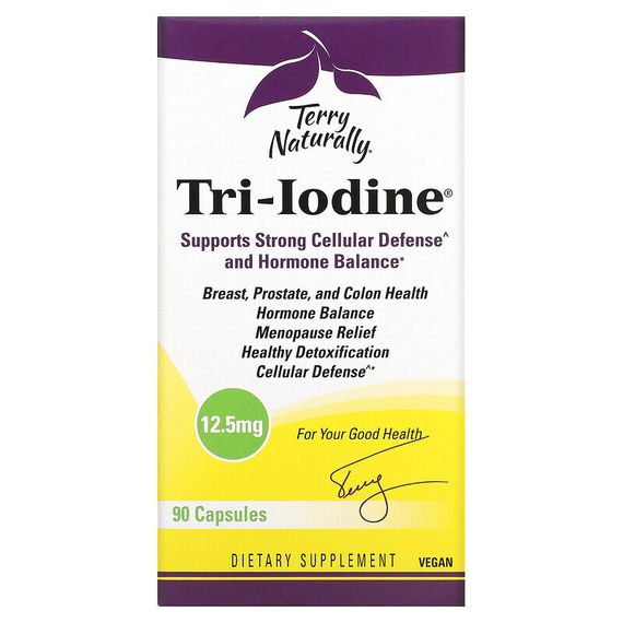 Terry Naturally, Tri-Iodine, 12,5 мг, 90 капсул