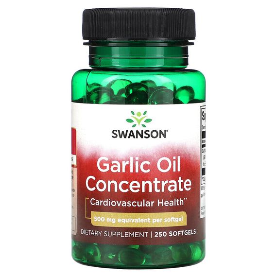 Swanson, Концентрат чесночного масла, 500 мг, 250 мягких таблеток