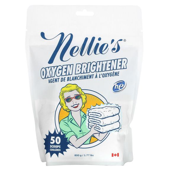 Nellie&#39;s, Oxygen Brightener, 50 мерных ложек, 800 г (1,77 фунта)
