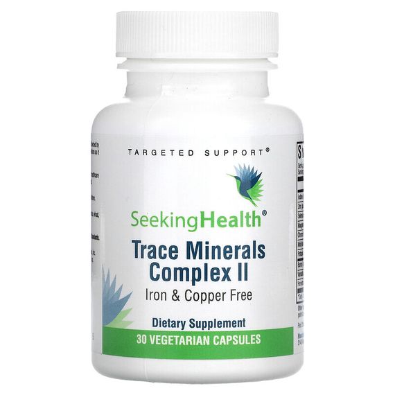 Seeking Health, Trace Minerals Complex II, Iron &amp; Copper Free, 30 Vegetarian Capsules