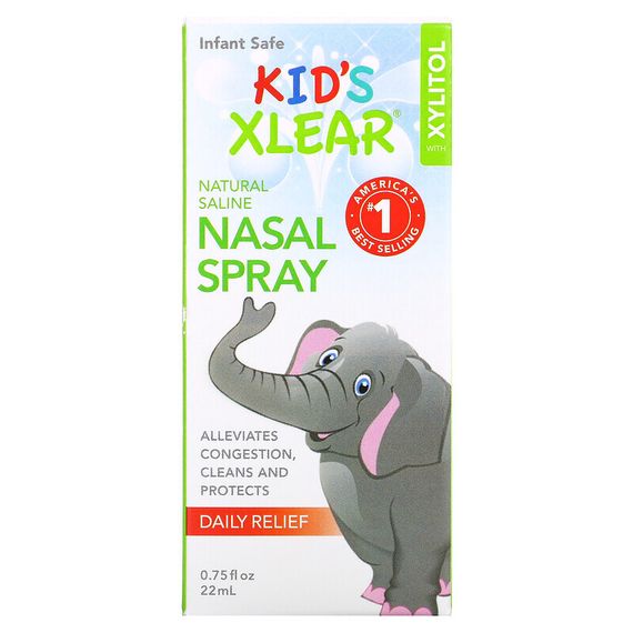 Kid&#39;s Xlear, солевой назальный спрей для детей, 22 мл (0,75 жидк. унции)