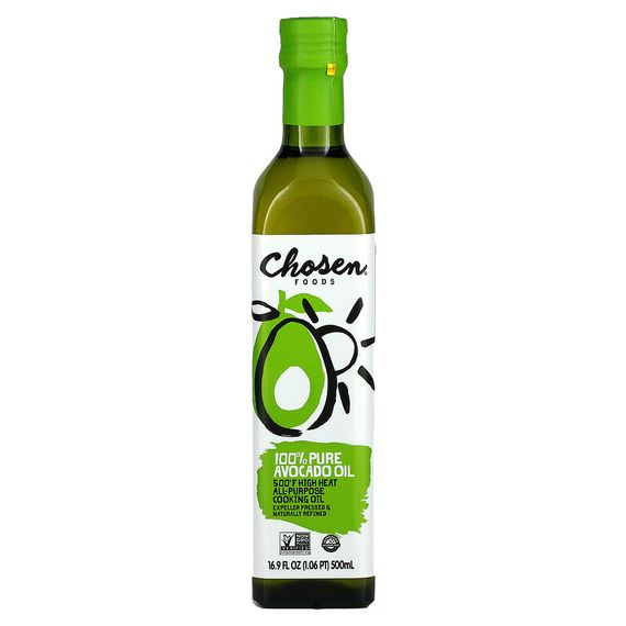 Chosen Foods, 100% чистое масло авокадо, 500 мл (16,9 жидк. Унции)