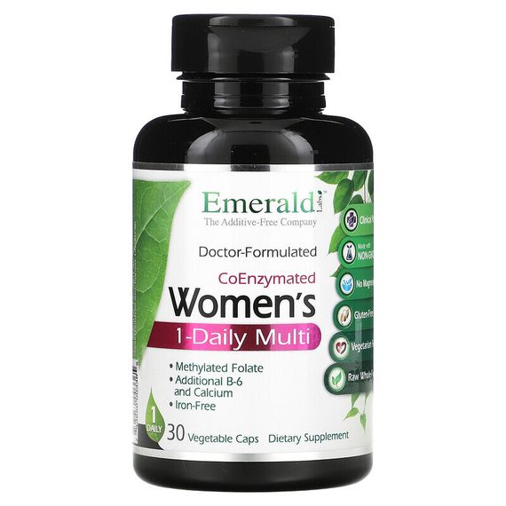 Emerald Laboratories, CoEnzymated Women&#39;s 1-Daily Multi, 30 растительных капсул