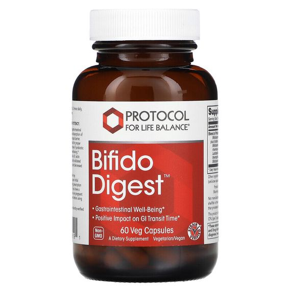 Protocol for Life Balance, Bifido Digest, 60 растительных капсул