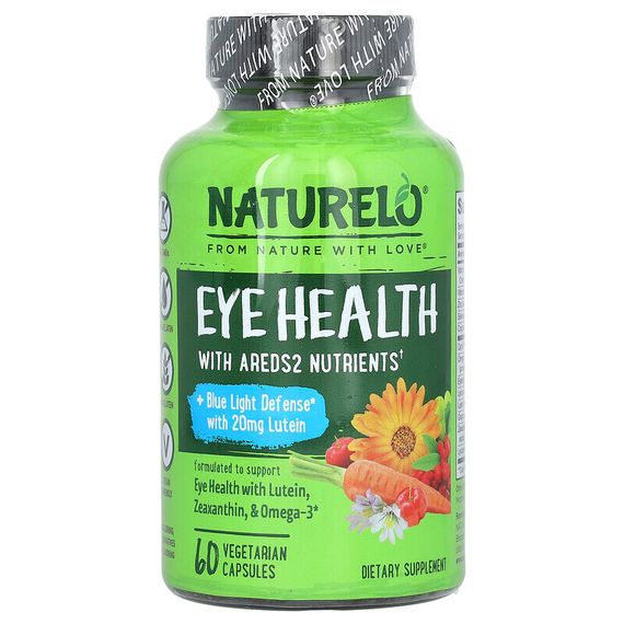 NATURELO, Eye Health Areds 2 Formula, 60 вегетарианских капсул