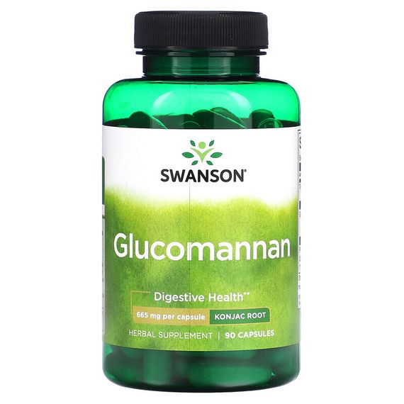 Swanson, Глюкоманнан, 665 мг, 90 капсул