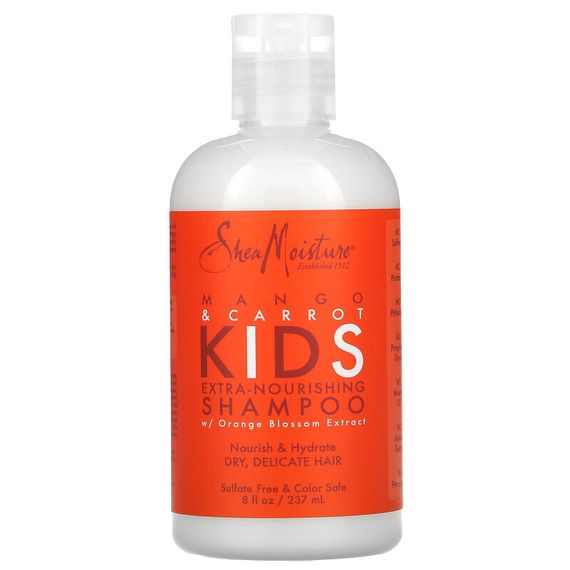 SheaMoisture, Kids Extra-Nourishing Shampoo, Mango &amp; Carrot, 8 fl oz (237 ml)