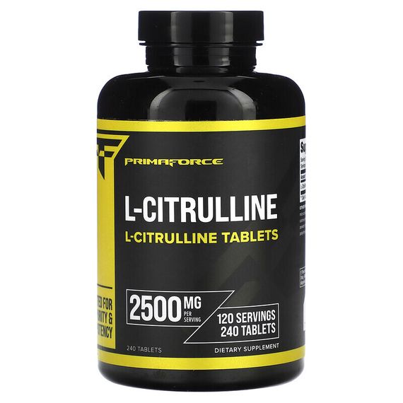 Primaforce, L-цитруллин, 2500 мг, 240 таблеток