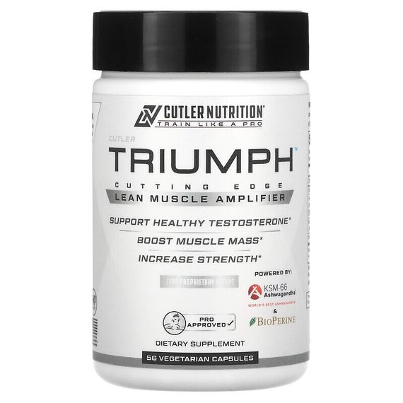 Cutler Nutrition, Triumph, средство для наращивания мышечной массы, 56 вегетарианских капсул