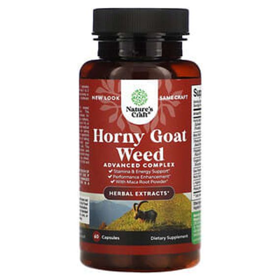 Nature&#39;s Craft, Horny Goat Weed, 500 мг, 60 капсул