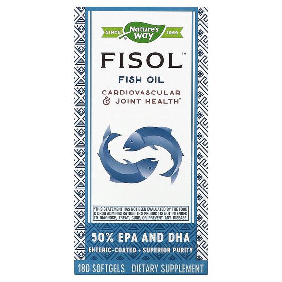 Nature&#39;s Way, Fisol, рыбий жир, 180 мягких таблеток