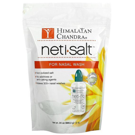 Himalayan Chandra, Neti Salt, соль для промывания носа, 680,3 г (1,5 фунта)