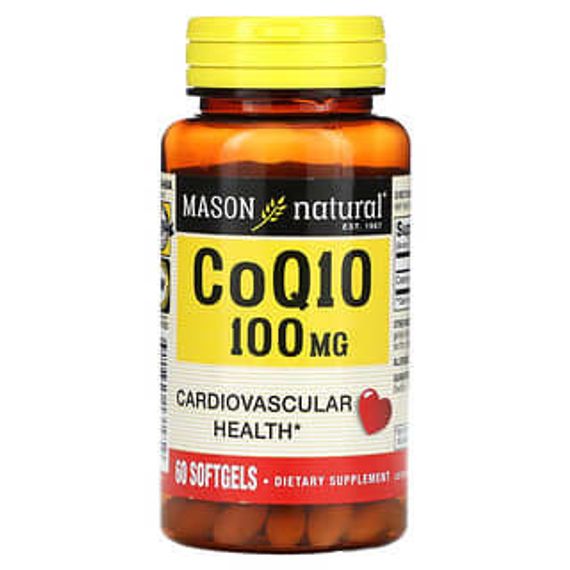 Mason Natural, Co Q10, 100 mg, 60 Weichkapseln