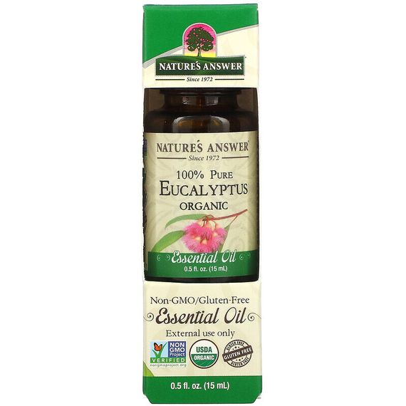 Nature&#39;s Answer, Organic Essential Oil, 100% Pure Eucalyptus, 0.5 fl oz (15 ml)