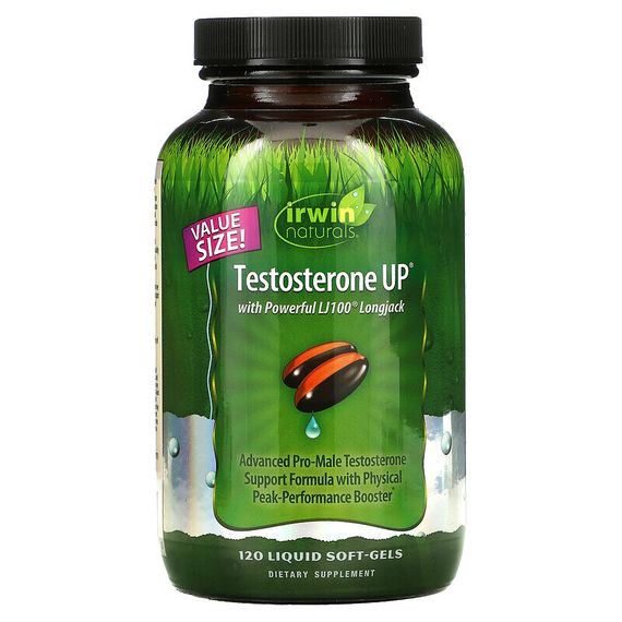 Irwin Naturals, Testosterone UP, тестостерон, 120 капсул с жидкостью