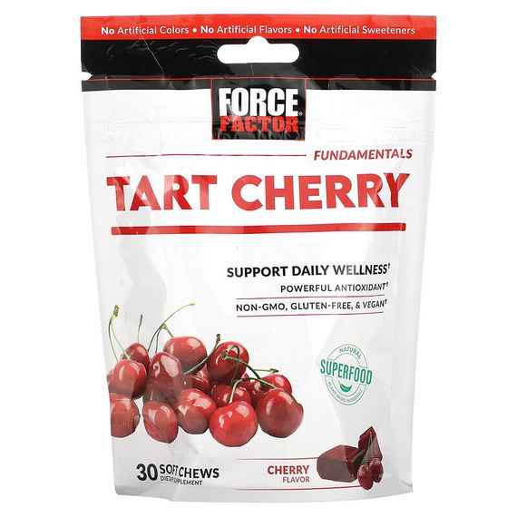 Force Factor, Fundamentals, вишня, вкус вишни, 30 жевательных таблеток