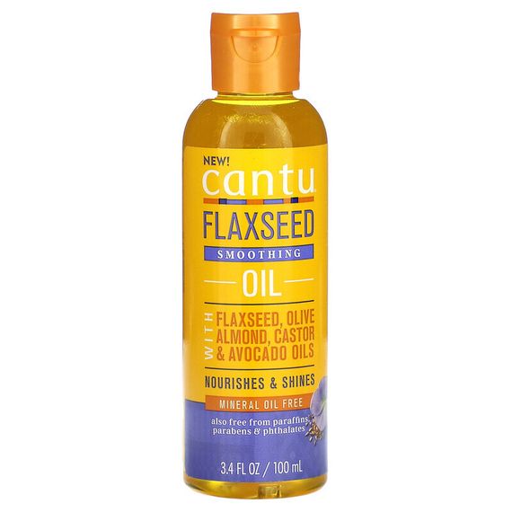 Cantu, Разглаживающее масло из семян льна, 100 мл (3,4 жидк. Унции)