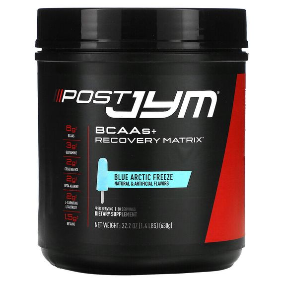 JYM Supplement Science, BCAA + Recovery Matrix, Blue Artic Freeze, 22 унции (630 г)