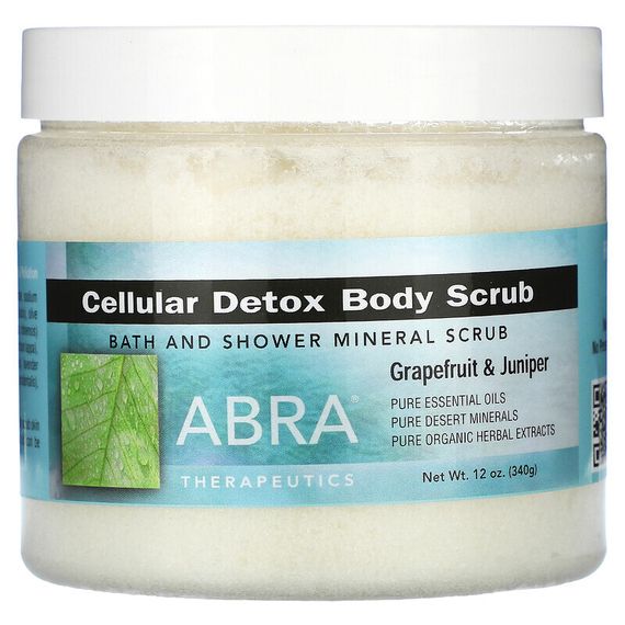 Abra Therapeutics, Скраб для тела Cellular Detox, грейпфрут и можжевельник, 340 г (12 унций)