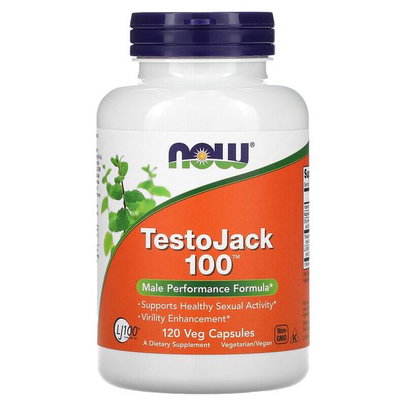 NOW Foods, TestoJack 100, 120 растительных капсул