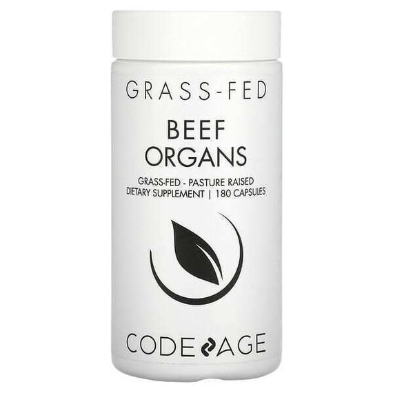 Codeage, Grass-Fed Beef Organs, Pasture-Raised, 180 Capsules