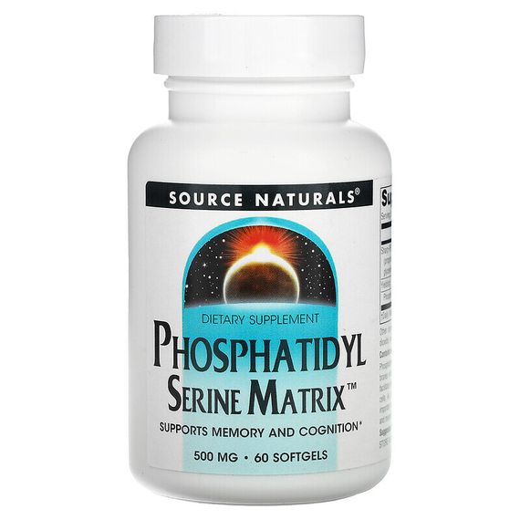 Source Naturals, Фосфатидилсериновая матрица, 500 мг, 60 мягких таблеток