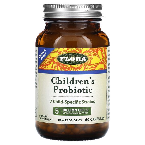 Flora, Children&#39;s Probiotic, 60 капсул