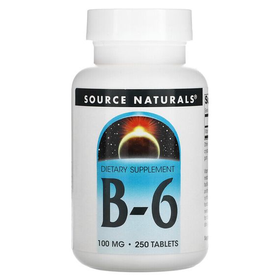 Source Naturals, B-6, 100 мг, 250 таблеток