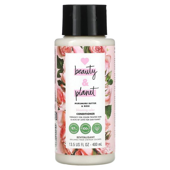 Love Beauty and Planet, Blooming Color Conditioner, Murumuru Butter &amp; Rose, 13.5 fl oz (400 ml)