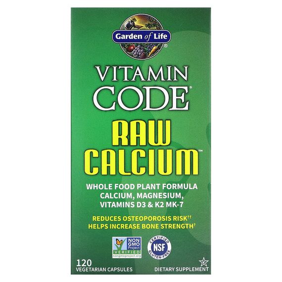 Garden of Life, Vitamin Code, RAW Calcium, 120 Vegetarian Capsules