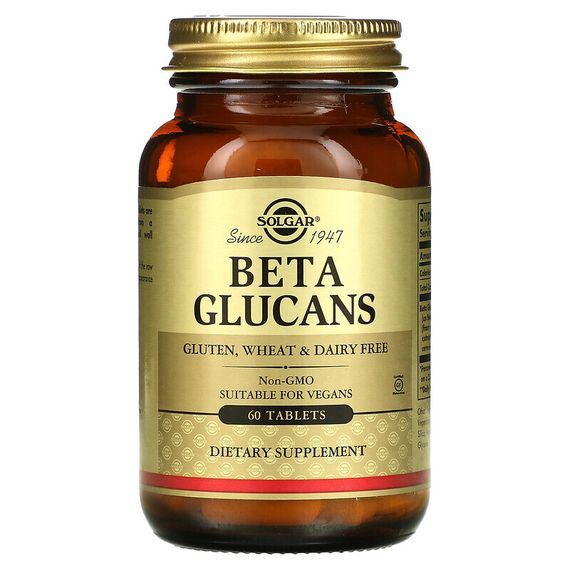 Solgar, Beta Glucans, 60 таблеток