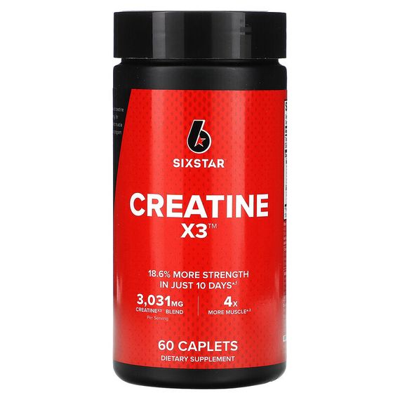 Six Star, Creatine X3, Elite (серия), 60 капсуловидных таблеток