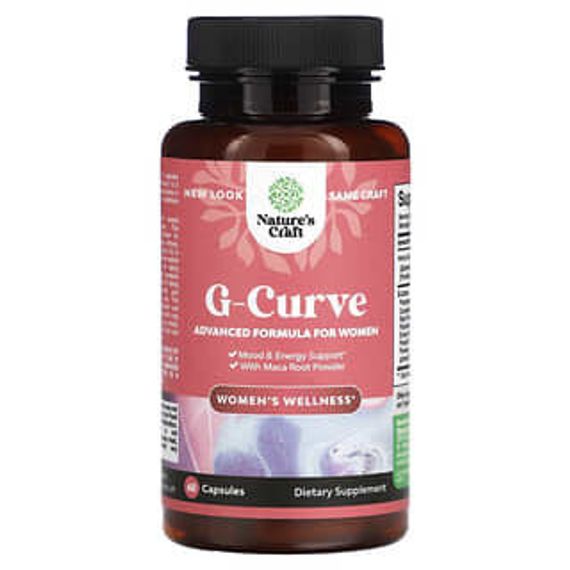 Nature&#39;s Craft, G-Curve, здоровье для женщин, 60 капсул