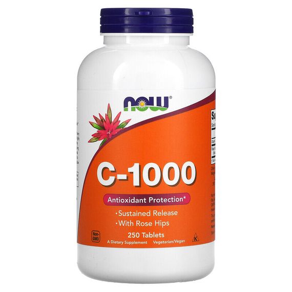 NOW Foods, C-1000, 250 таблеток