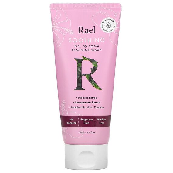 Rael, Inc., Soothing Gel To Foam Feminine Wash, без отдушек, 130 мл (4,4 жидк. Унции)