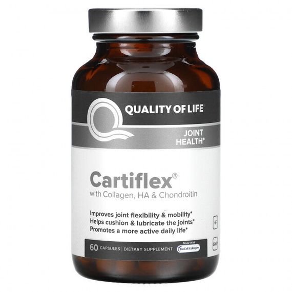 Quality of Life Labs, Cartiflex with Collagen, HA &amp; Chondroitin, 60 Capsules