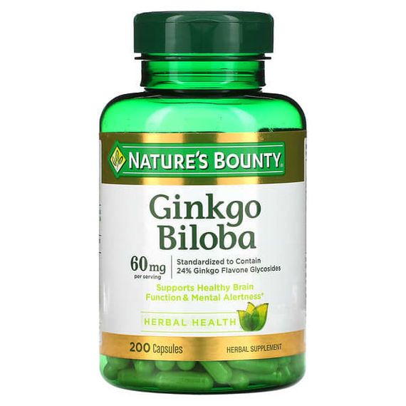 Nature&#39;s Bounty, гинкго билоба, 30 мг, 200 капсул