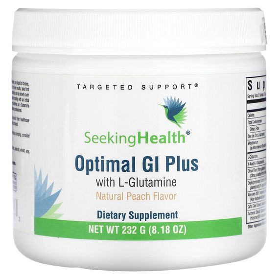 Seeking Health, Optimal GI Plus с L-глютамином, натуральный персик, 232 г (8,18 унции)