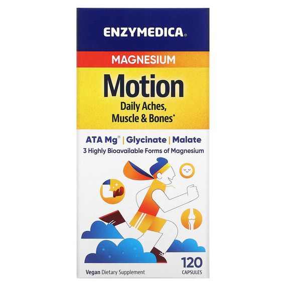 Enzymedica, Магний, движение, 120 капсул