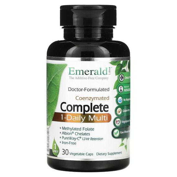 Emerald Laboratories, коферментный мультивитаминный комплекс, прием 1 раз в день, 30 вегетарианских капсул